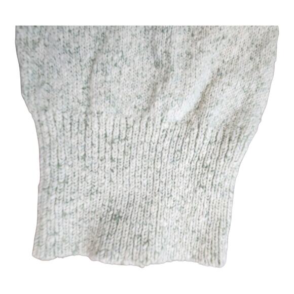 Pure J JIll cotton cardigan green cream knit open front sz small petite - Picture 9 of 14